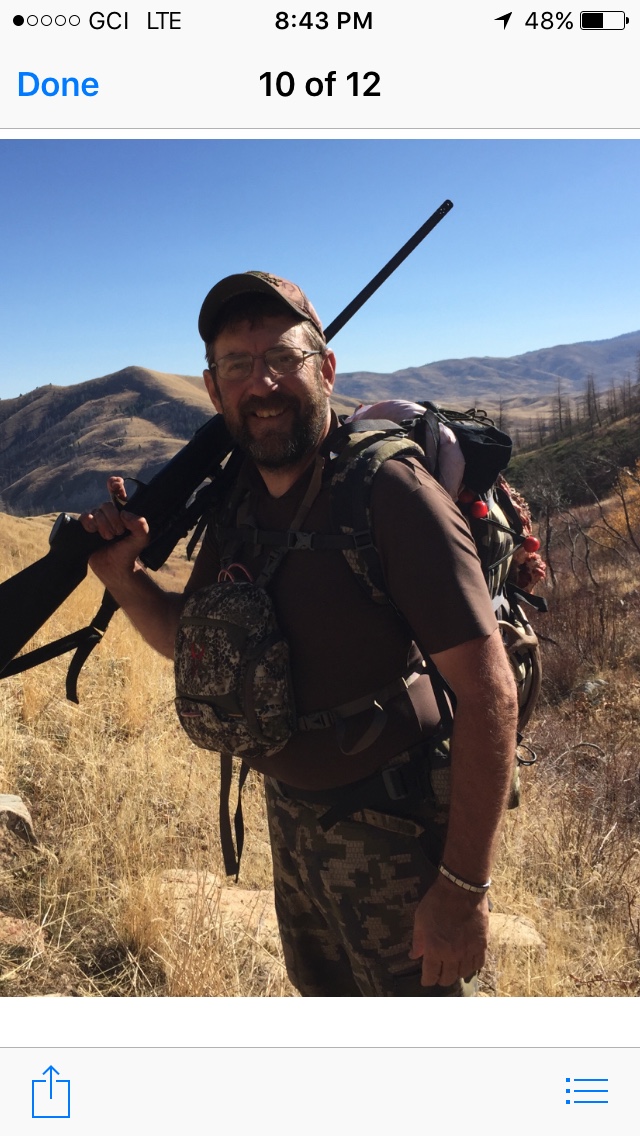 Tom Anderson backpacked into backcountry hunting terrain